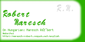 robert maresch business card